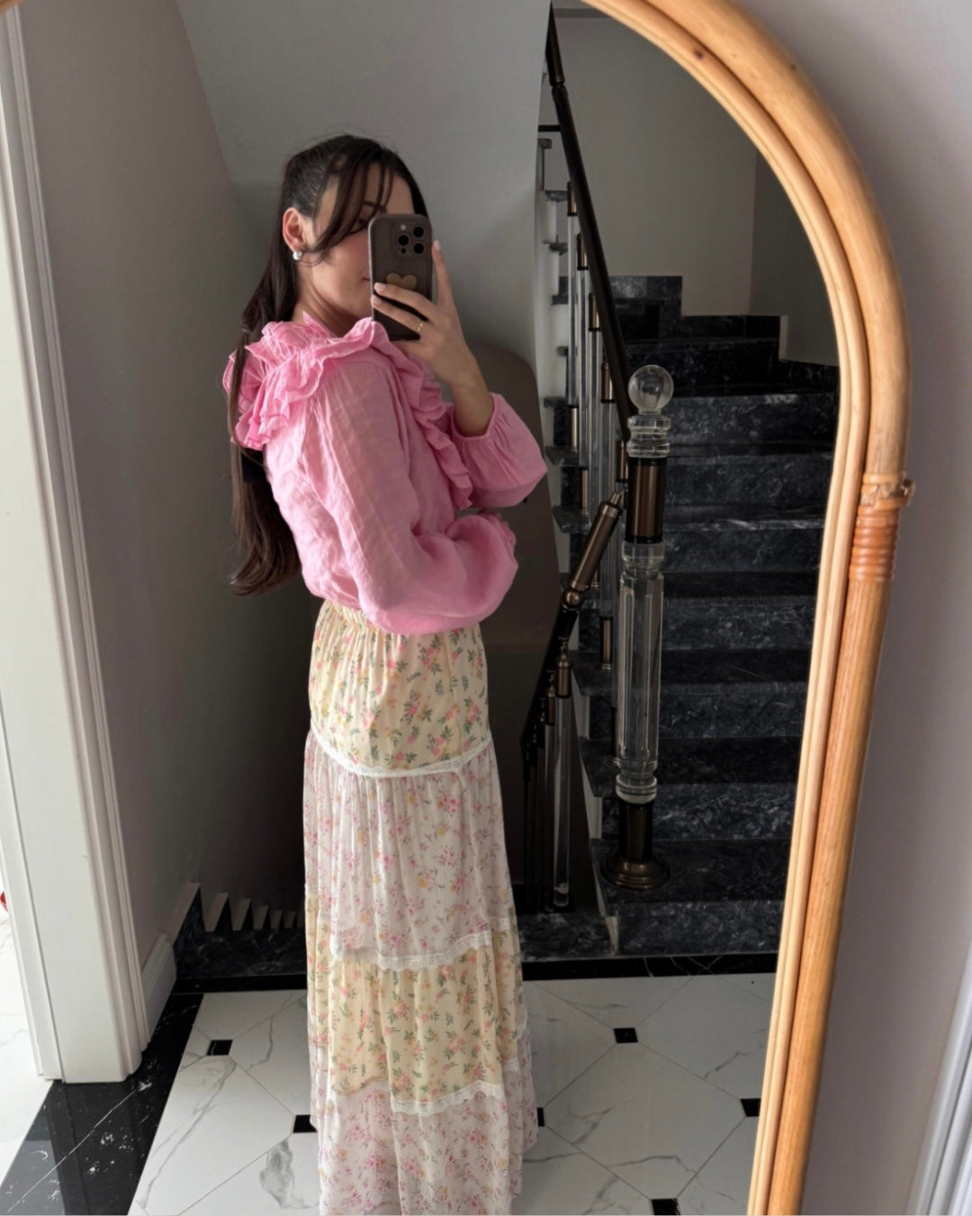 Lace Layered Colorful Skirt