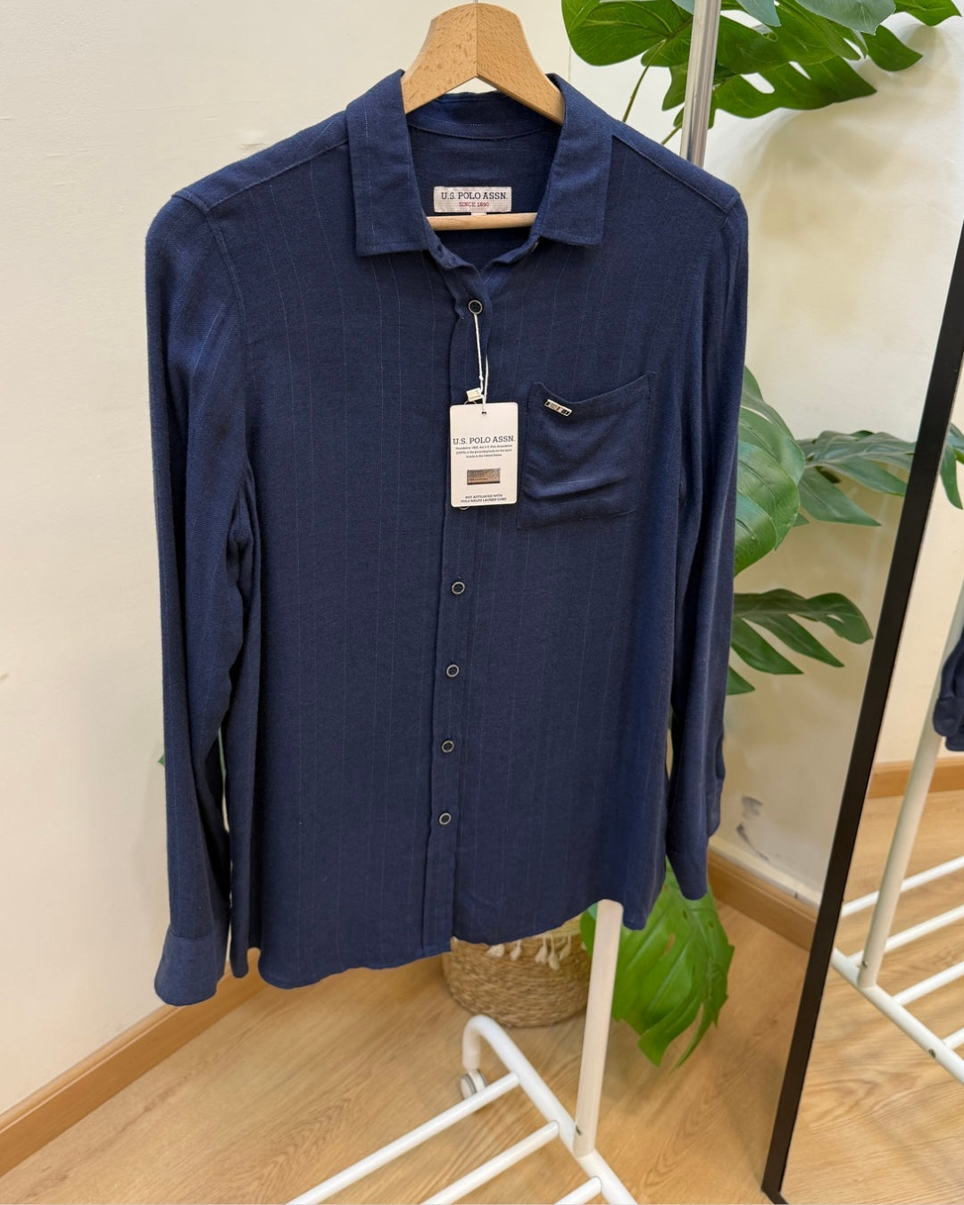 Navy Glittery Lines U.S. polo Shirt