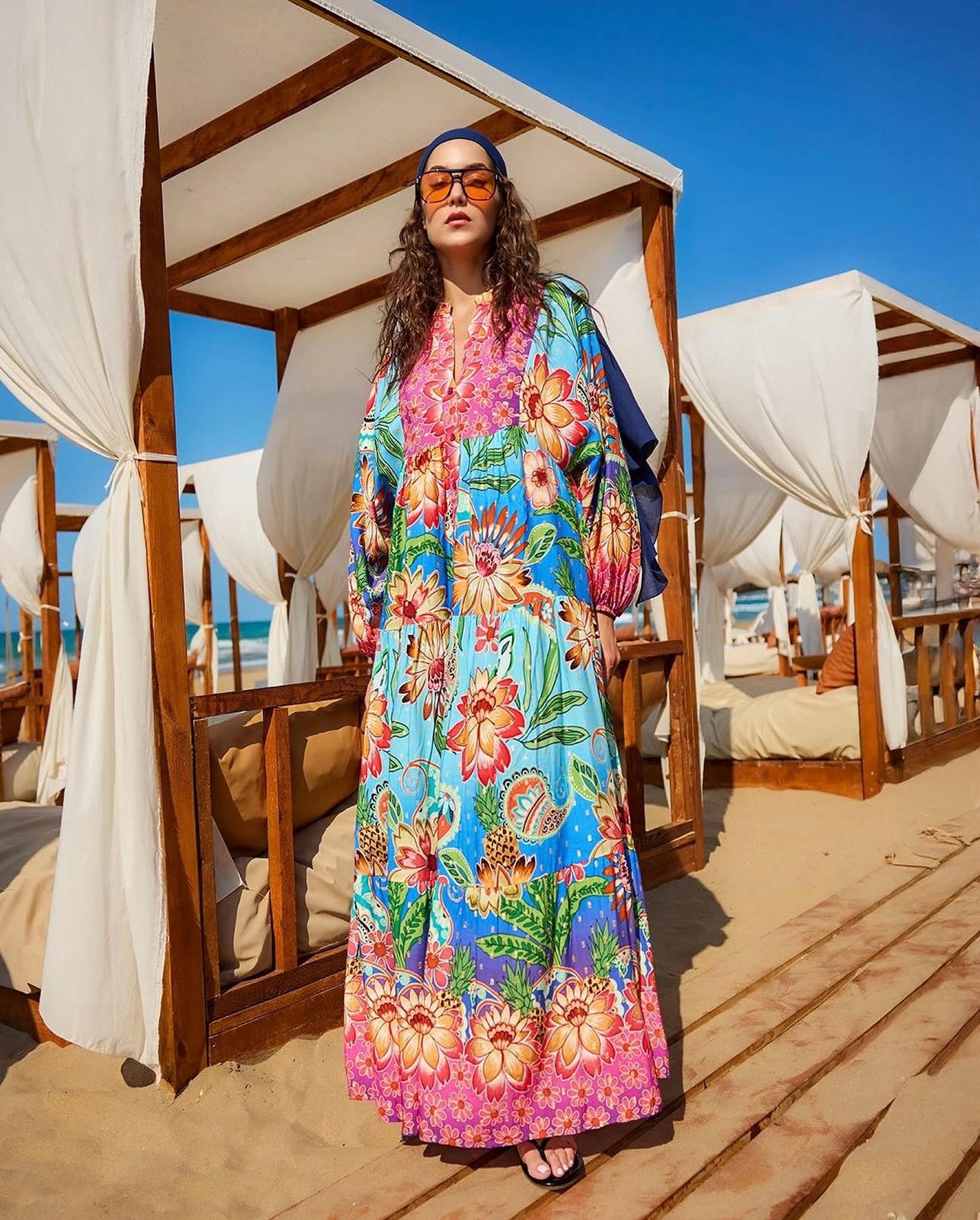 Summer Bloom Embroidery Maxi Dress