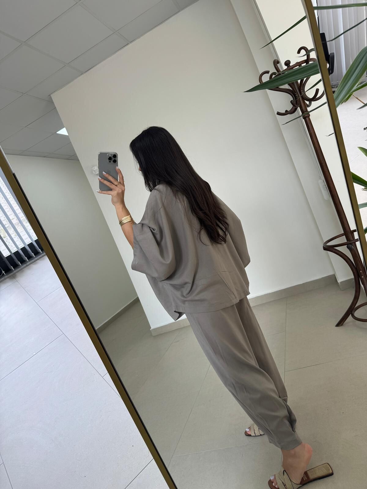 Linen Oversized Balloon Pants Set