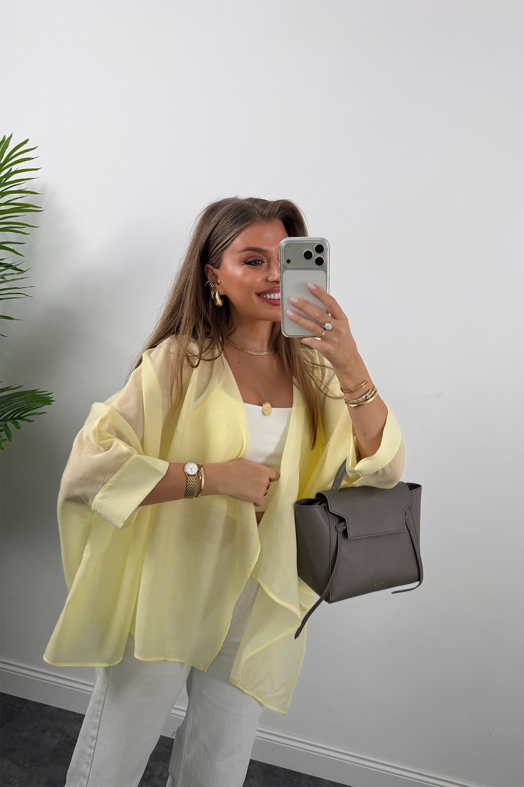 Butter Yellow Cape Blouse