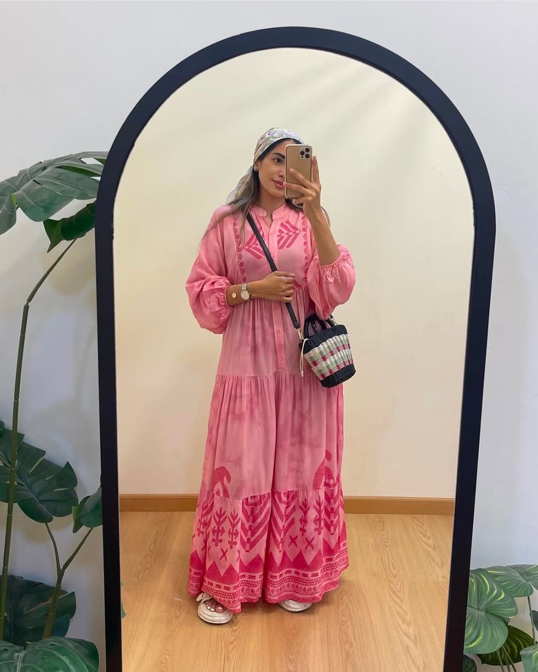 Pink Boho Printed Maxi Dress