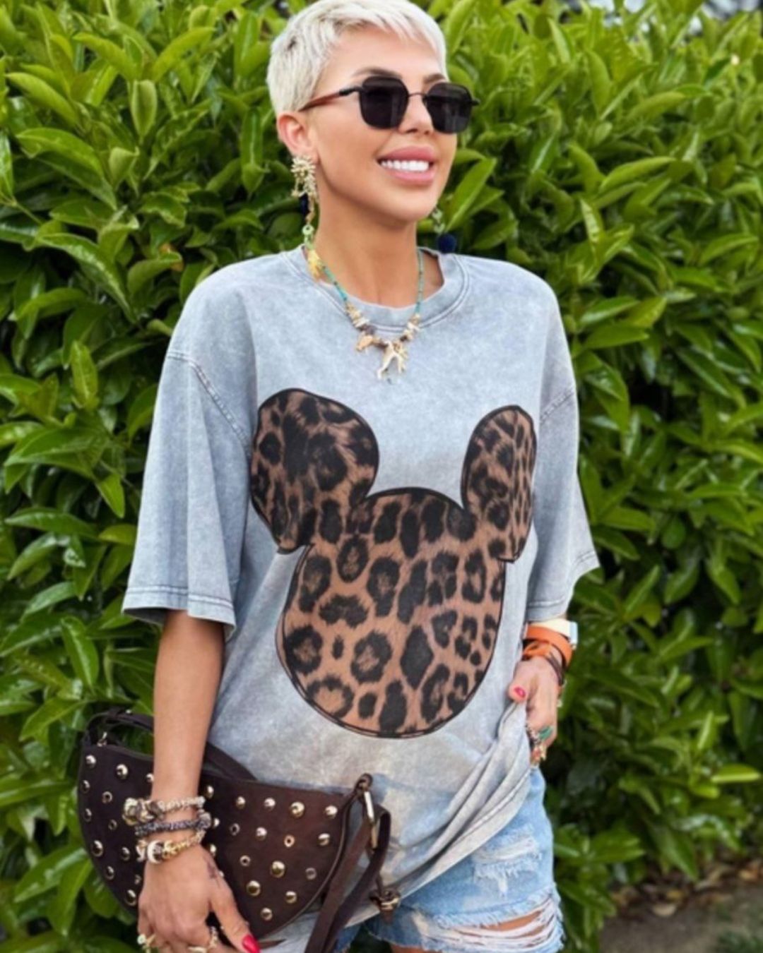 Washed Grey Mickey T-shirt