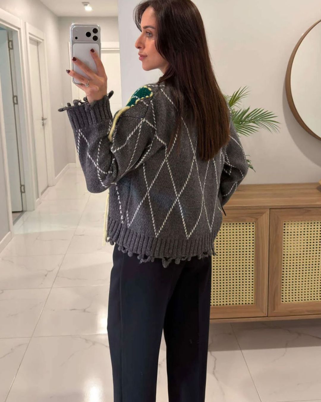 Charcoal Knit Cardigan