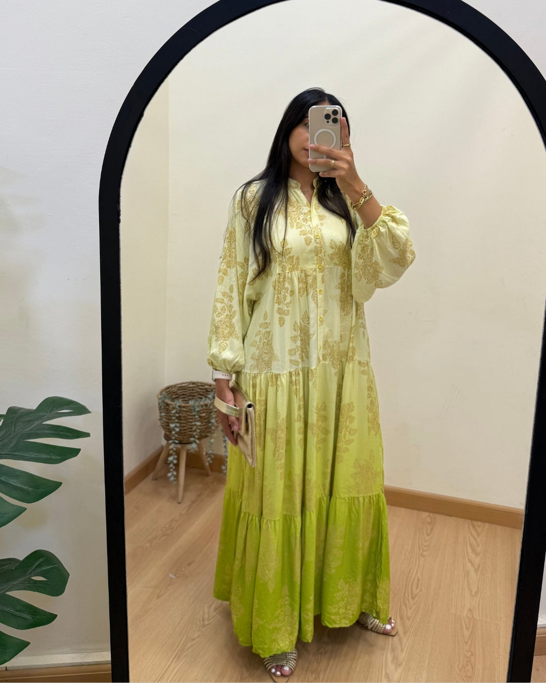 Lime Golden Dress
