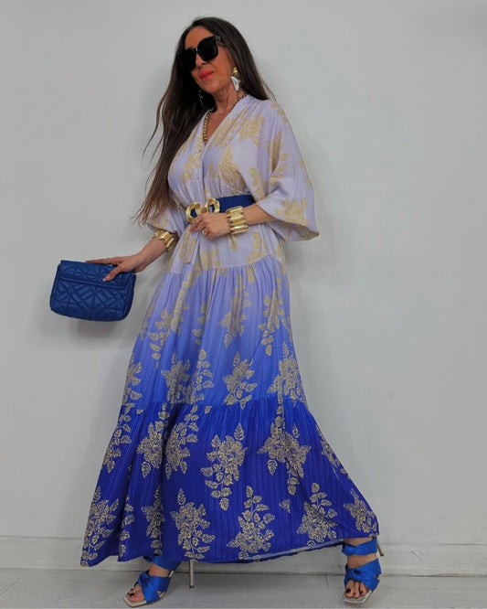 Ombre Blue & Lavender Dress