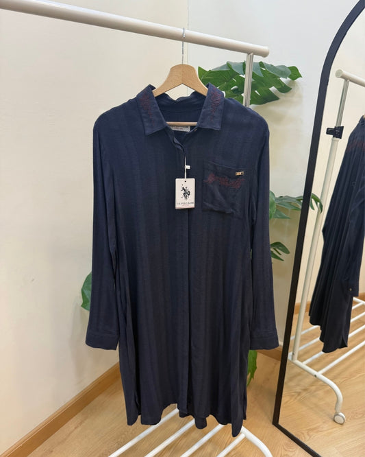 Embroidered Navy U.S. polo Tunic