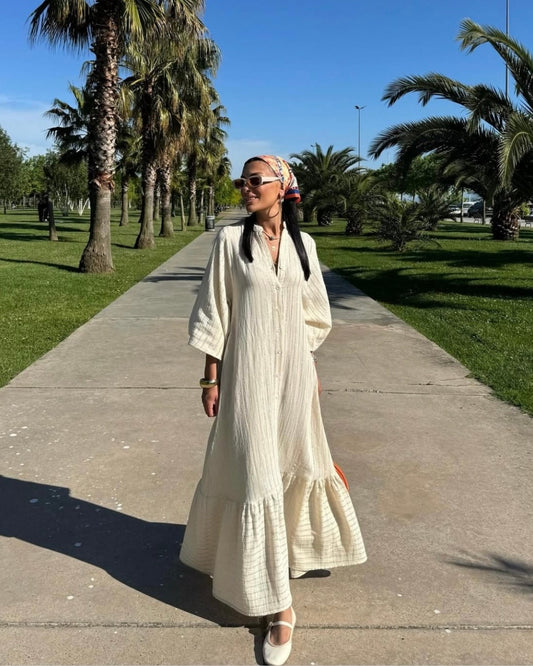 Soft Linen Shine Dress