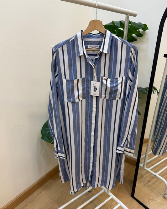 Striped Navy Blue U.S. Polo Tunic