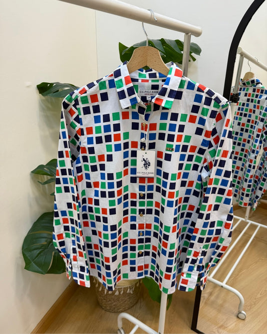 Colorful Checked  U.S. Polo Shirt