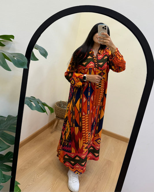 Bohemian Flow Shirt Dress