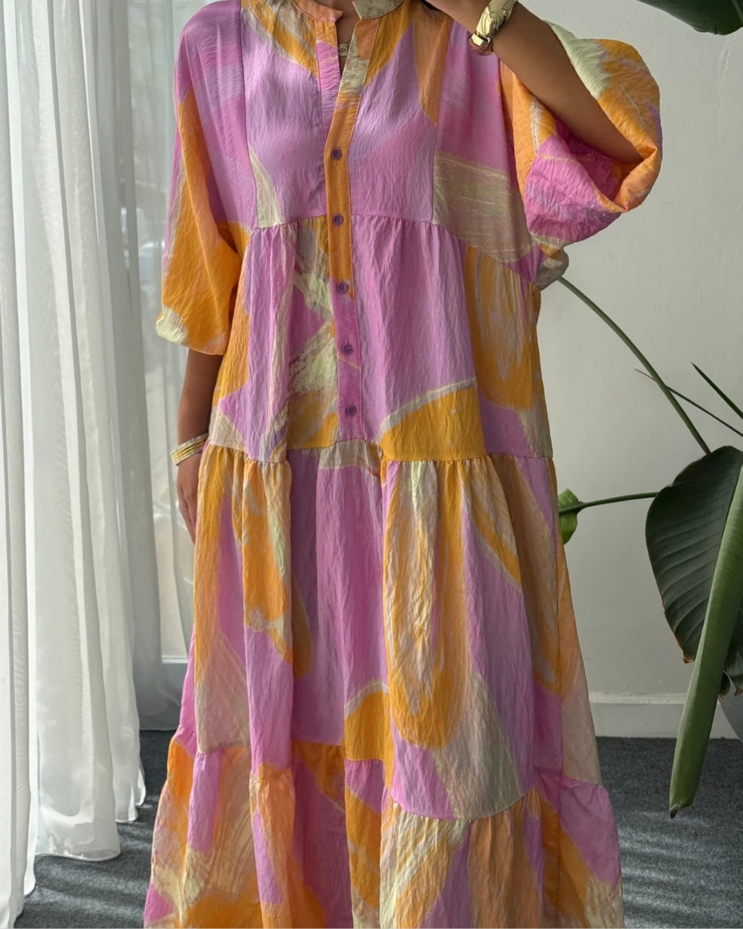 Pink-Orange Harmony Dress