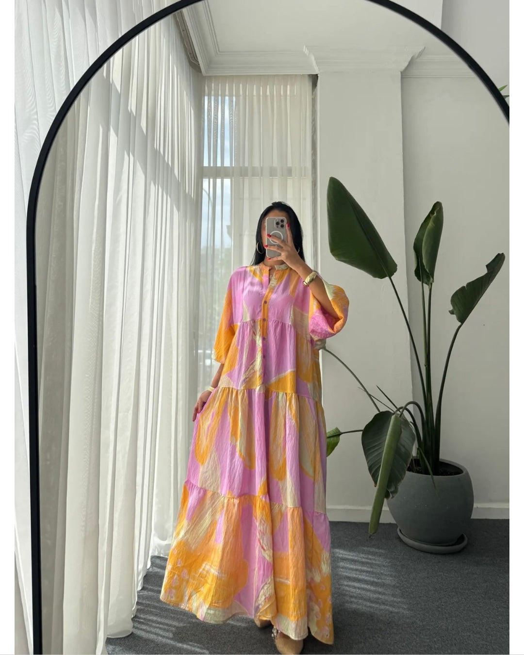 Pink-Orange Harmony Dress