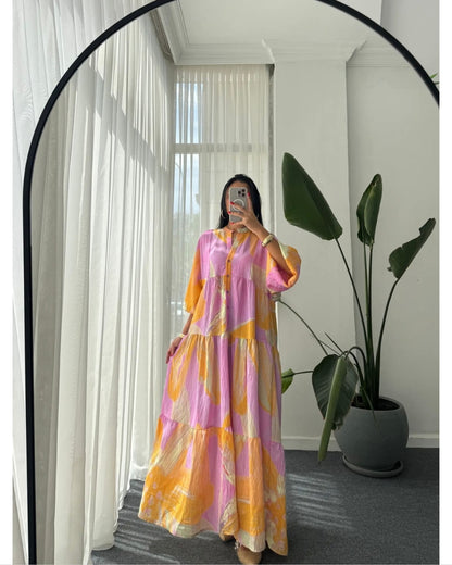 Pink-Orange Harmony Dress