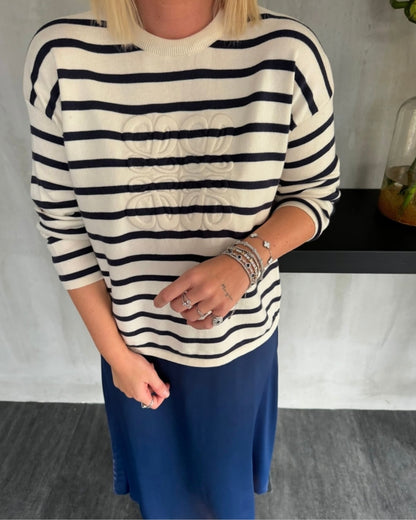 Loewe Navy Striped Sweater