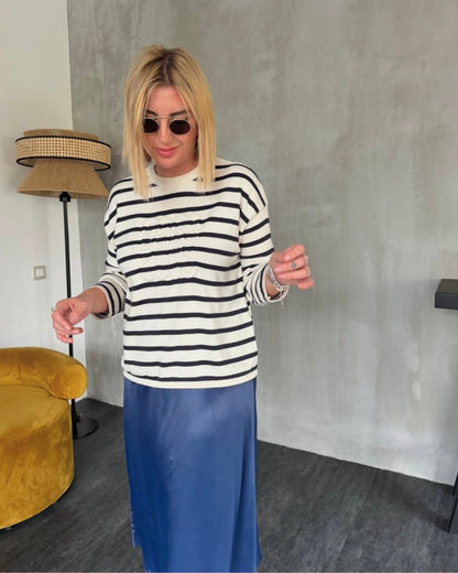 Loewe Navy Striped Sweater