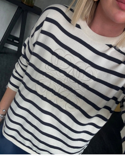 Loewe Navy Striped Sweater