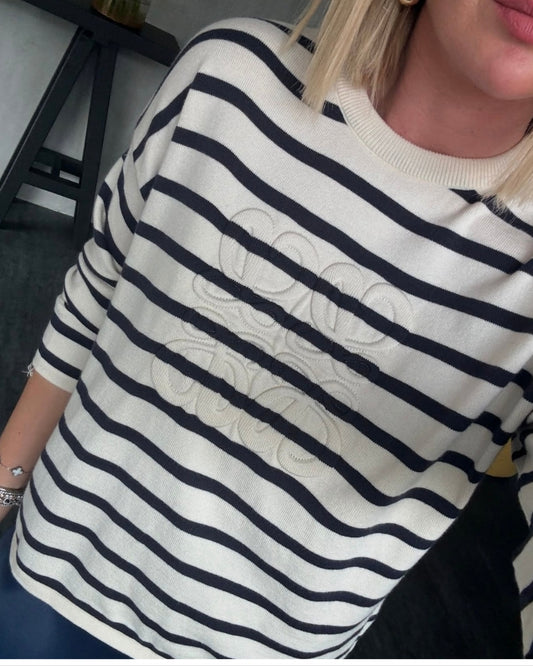 Loewe Navy Striped Sweater