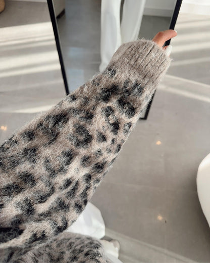 Leopard Triko Cardigan