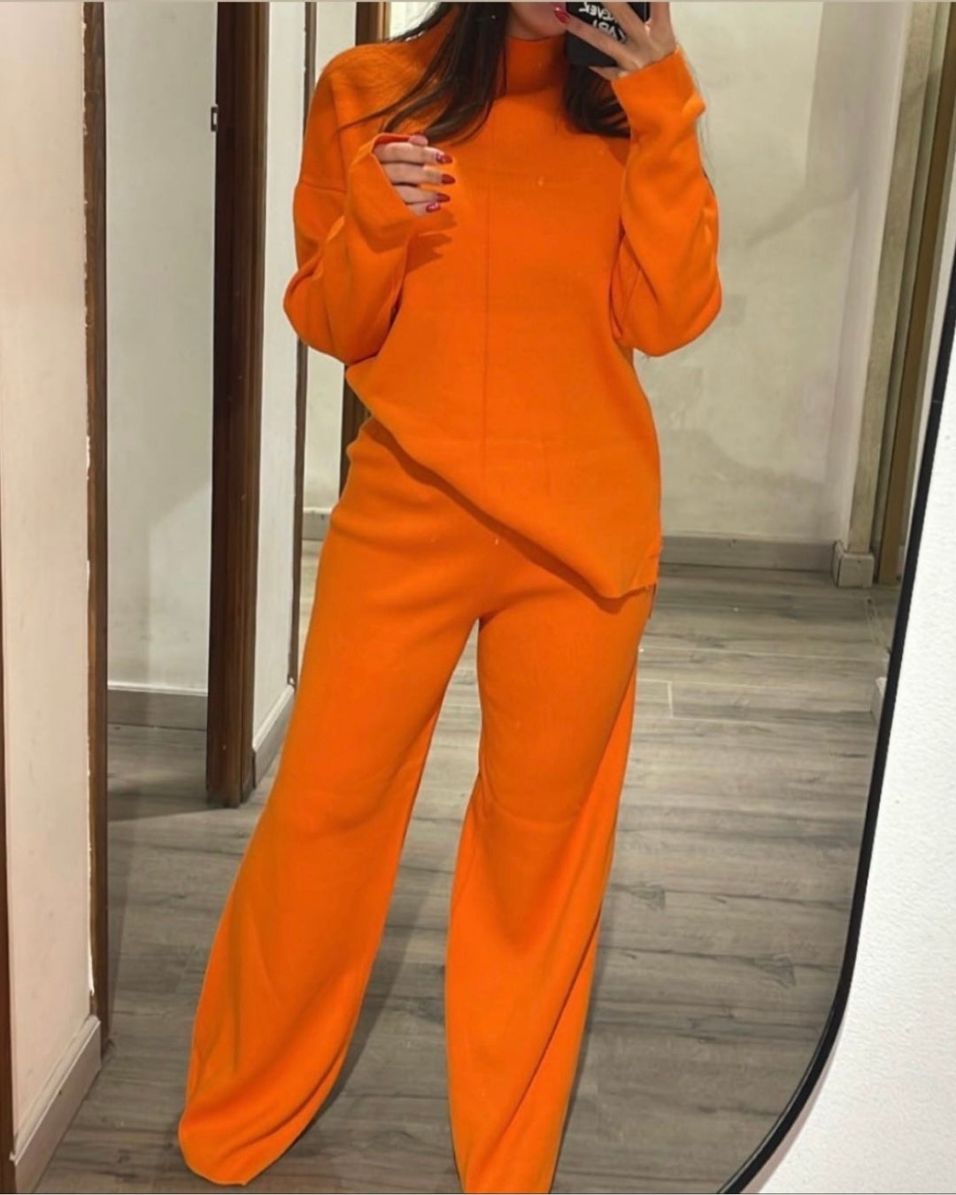 Orange Knitted Set