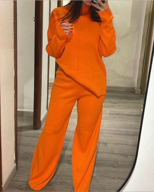 Orange Knitted Set