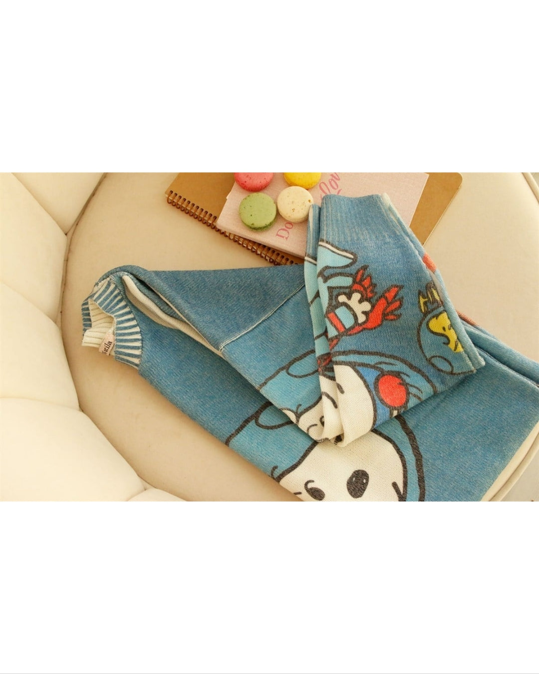 Blue Snoopy Knit Sweater