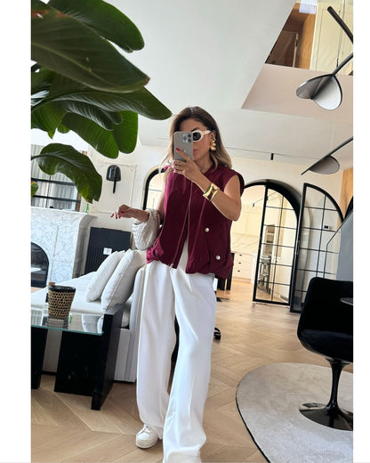 Zara Style Bomber Vest