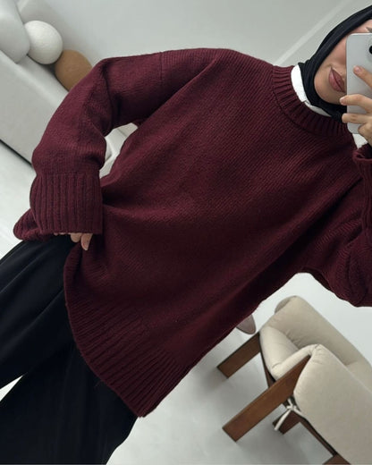 Burgundy Knit Sweater