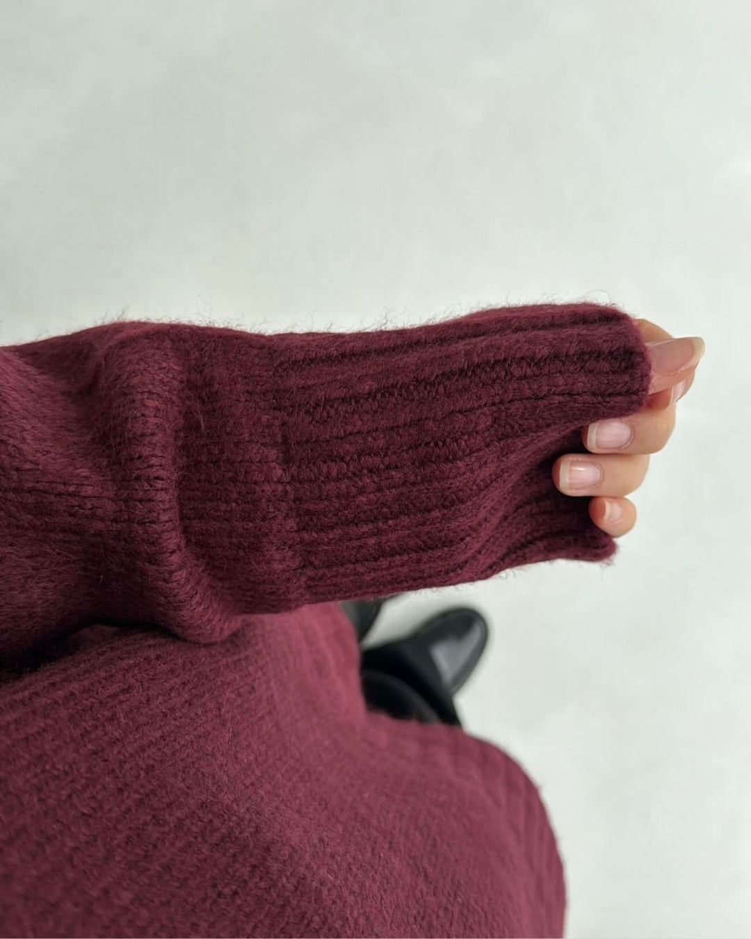 Burgundy Knit Sweater