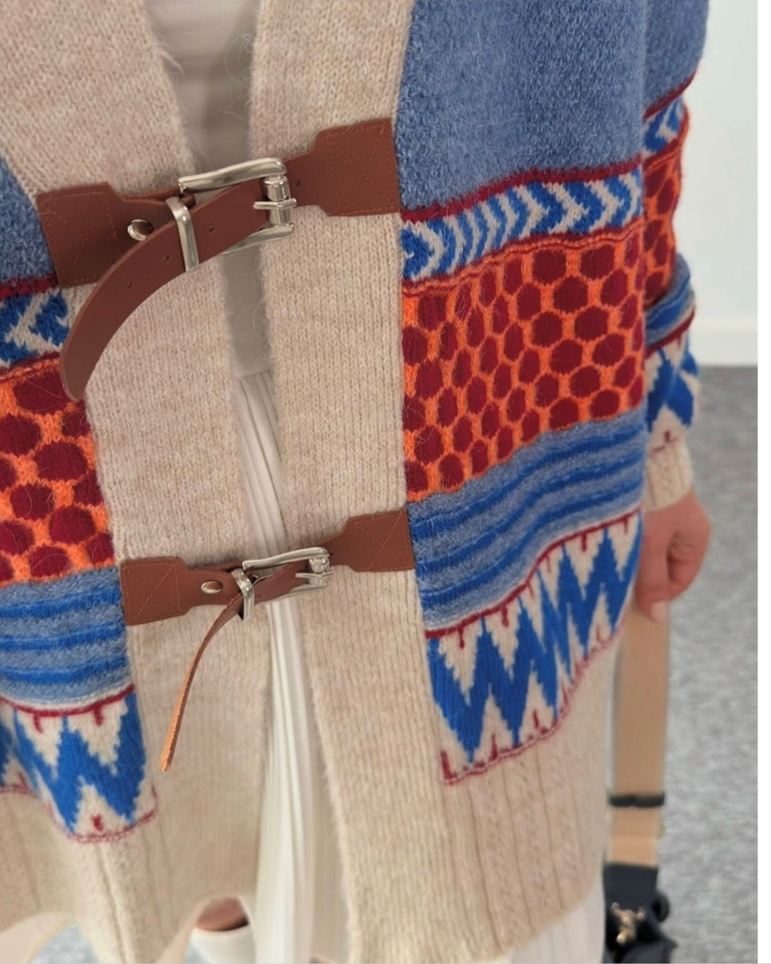 Vintage Belted Knit Jacket