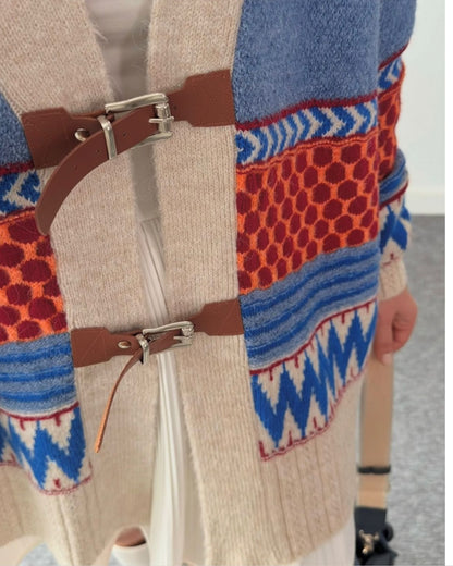 Vintage Belted Knit Jacket