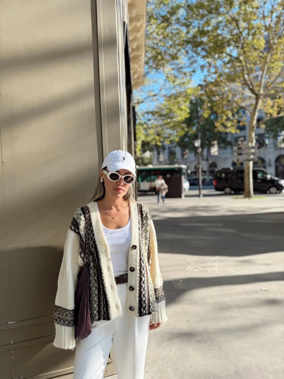 Vintage Cream Neutral Knit Cardigan