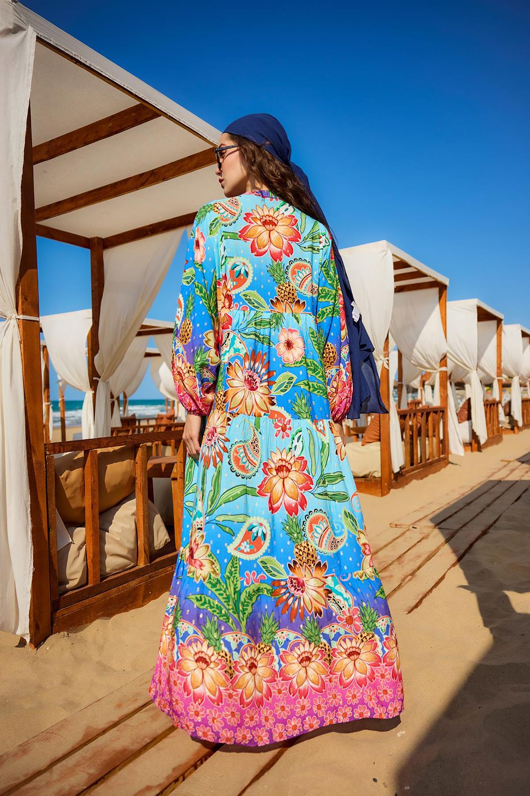 Summer Bloom Embroidery Maxi Dress