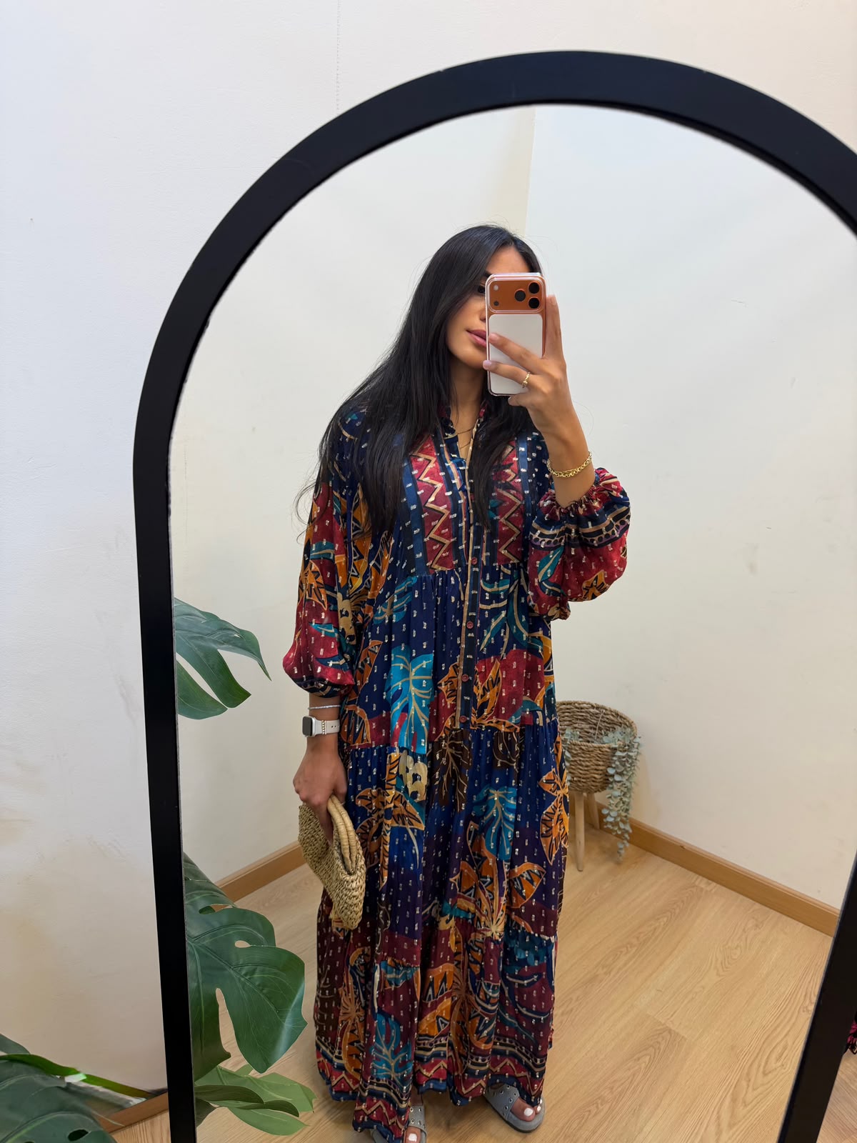 Tropicana Navy Golden Dots Dress