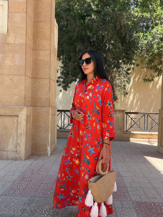 Seashells Shirt Dress