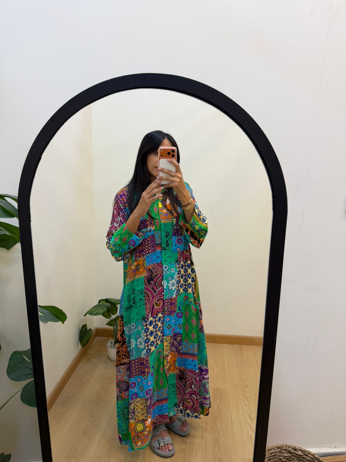 Boho Patchwork Shirt Dress
