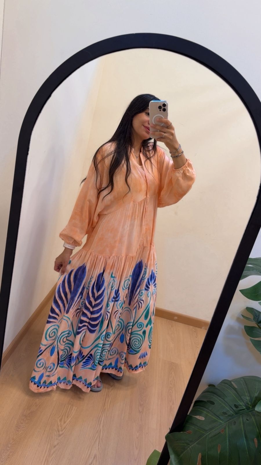 Blush & Blue Maxi Dress