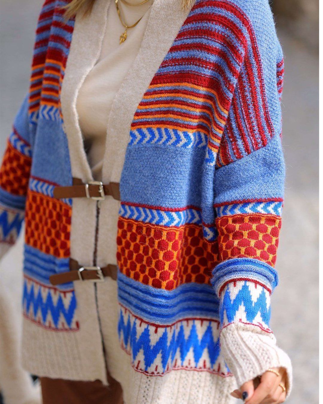 Vintage Belted Knit Jacket