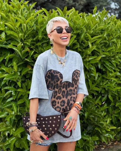 Washed Grey Mickey T-shirt